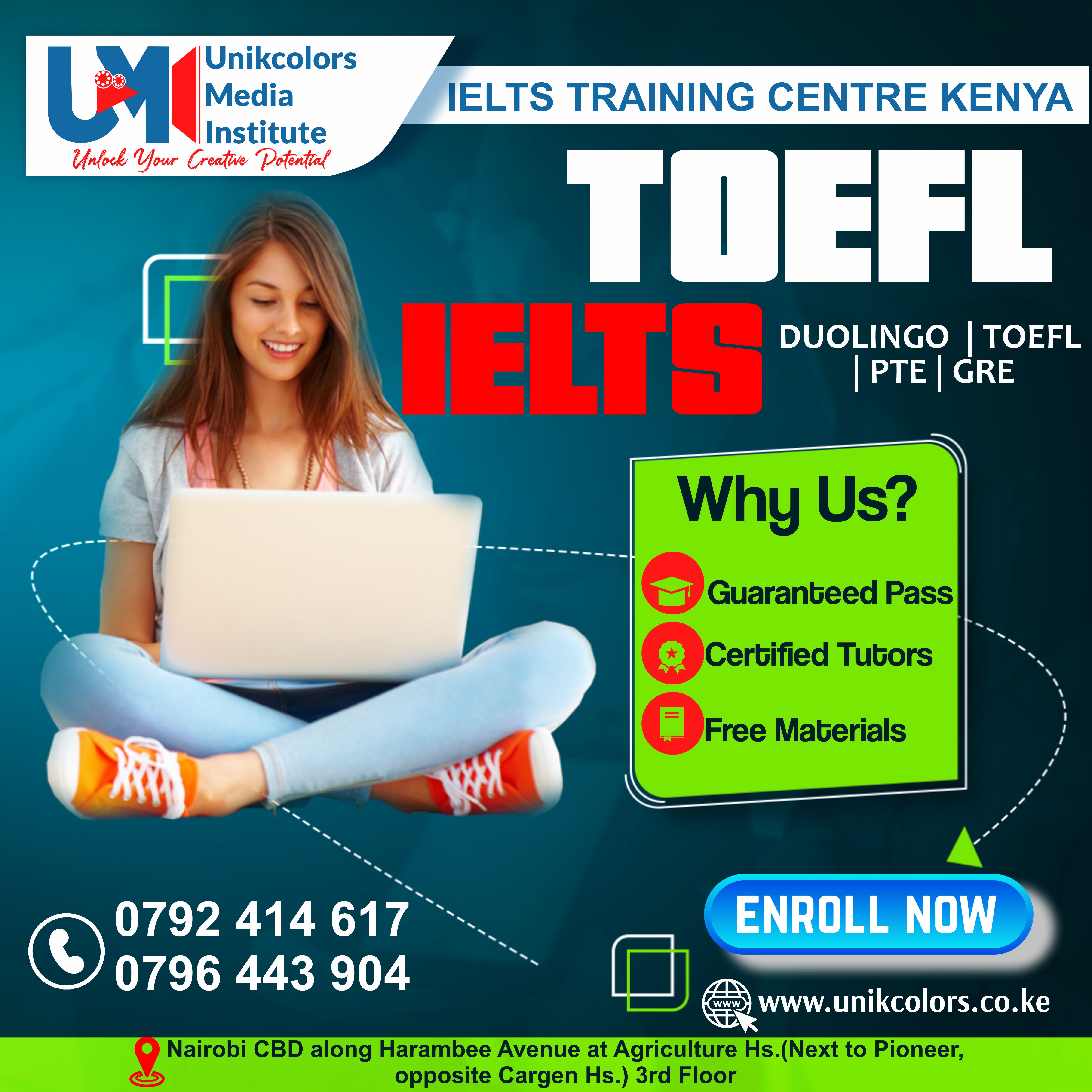 IELTS TRAINING CENTRE KENYA - IELTS PREPARATION | OET | TOEFL | PTE | GRE | DUOLINGO